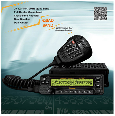 mobile radio model:KG-UV950P with QUAD bands: